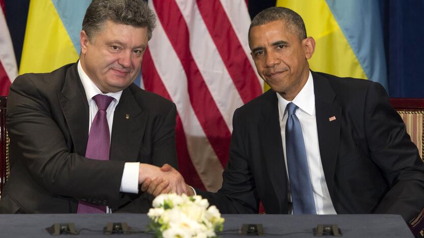 Petro Porošenka ir Barackas Obama susitiko Varšuvoje