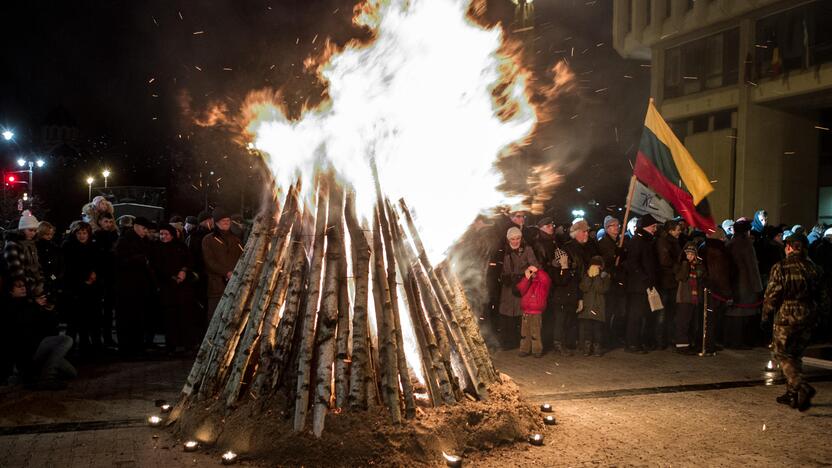 Sausio 13-osios atminimo laužas Vilniuje