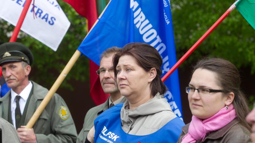 Miškininkų protestas prie Seimo