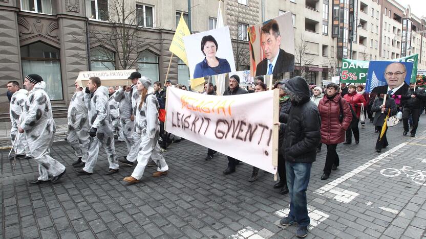 Pieno gamintojų protesto akcija