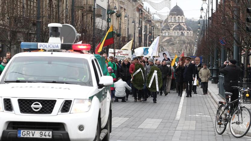 Pieno gamintojų protesto akcija