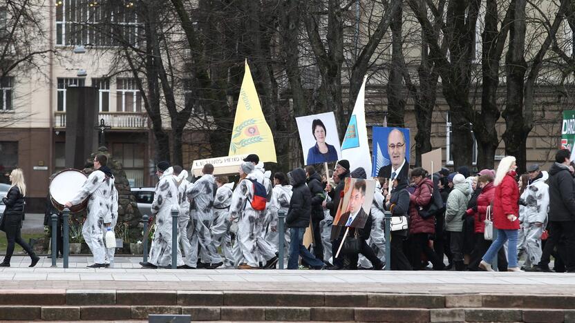 Pieno gamintojų protesto akcija