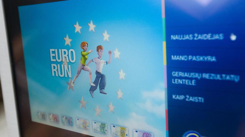 Edukacinio žaidimo apie eurą „Euro Run“ finalas