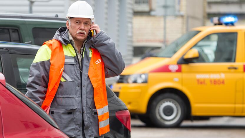 Avarinės tarnybos pratybos dėl dujų nuotėkio