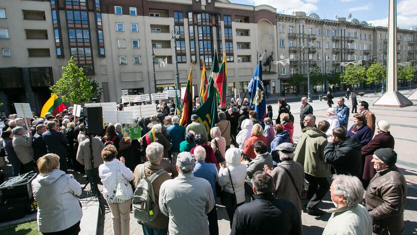 Mitinge prie Seimo skambėjo raginimai ginti lietuvių kalbą