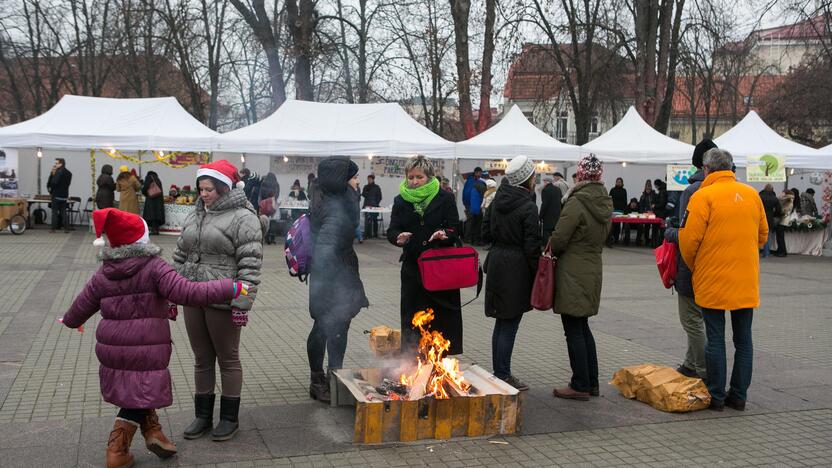 Prezidentė dalyvavo kalėdinėje mugėje Daukanto aikštėje