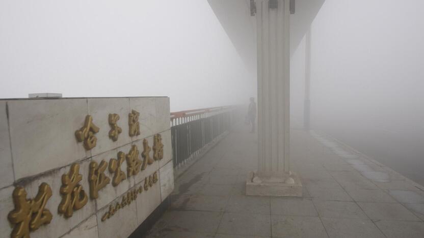 Kinijos Harbino miestą gaubia smogas