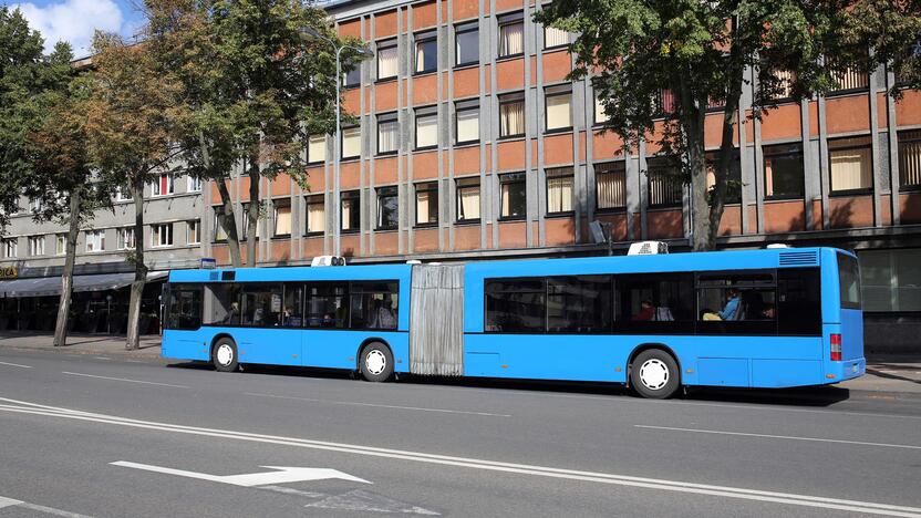 Uostamiesčio gatvėmis jau važinėja naujai perdažyti autobusai.