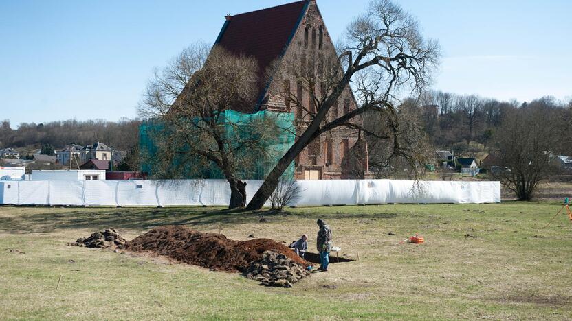 Etapas: archeologai šiuo metu kasinėja buvusio bažnyčios šventoriaus ir senosios miesto aikštės teritoriją.