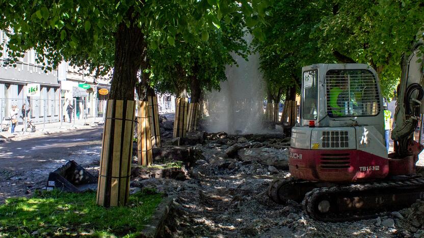 Prakirstas vandens vamzdis Laisvės al.