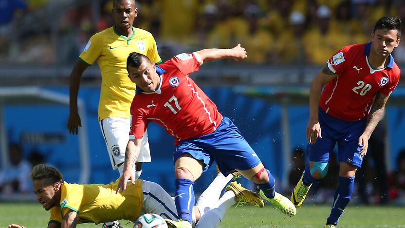 Pasaulio futbolo čempionatas: Brazilija - Čilė