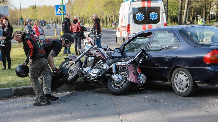 Autoįvykiuose dalyvavo motociklai