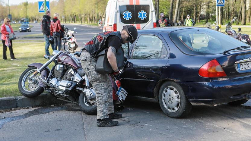 Autoįvykiuose dalyvavo motociklai