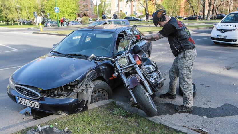 Autoįvykiuose dalyvavo motociklai