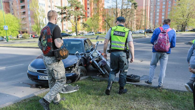 Autoįvykiuose dalyvavo motociklai