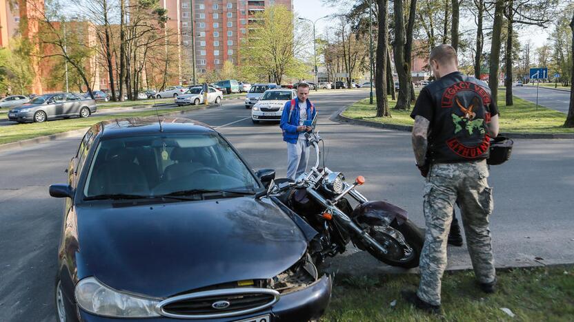 Autoįvykiuose dalyvavo motociklai