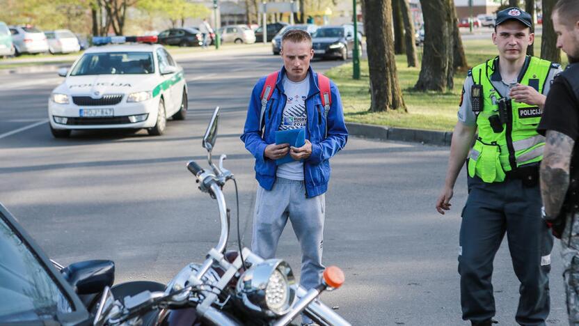 Autoįvykiuose dalyvavo motociklai