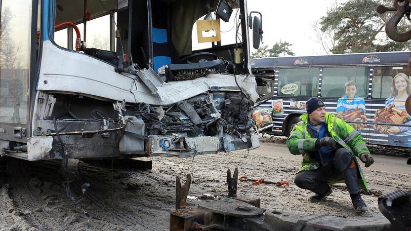 Kaktomuša susidūrė keleiviniai autobusai