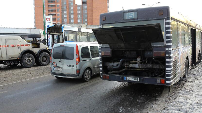 Kaktomuša susidūrė keleiviniai autobusai