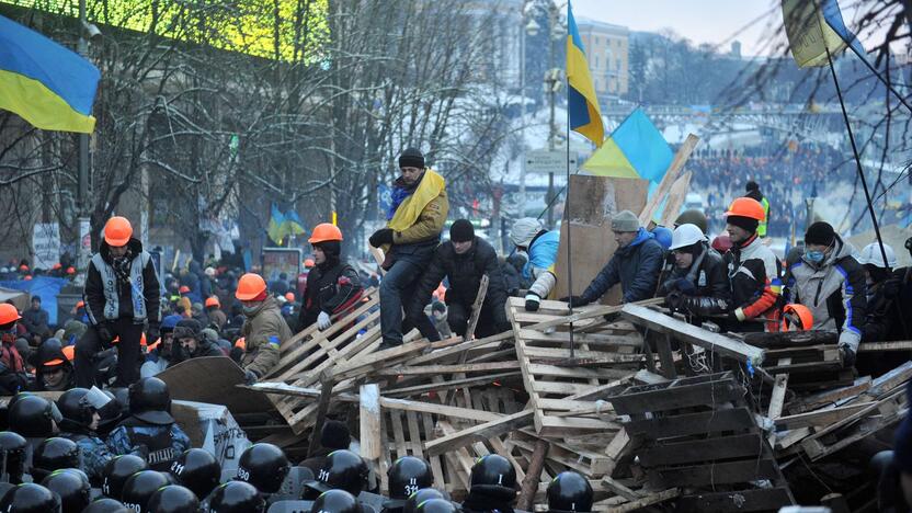 Ukrainos milicija šturmavo Nepriklausomybės aikštę Kijeve