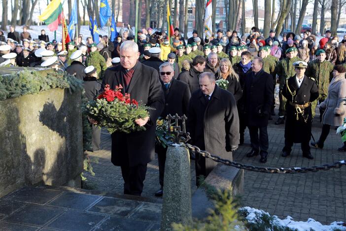 Iškilmingoje ceremonijoje pagerbti žuvusieji už Klaipėdos kraštą