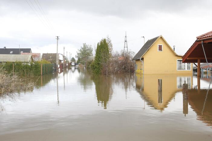 Purmaliuose vanduo tuoj sieks namų stogus