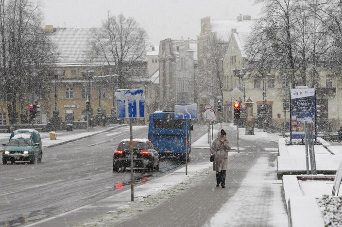 Pirmasis sniegas Klaipėdoje