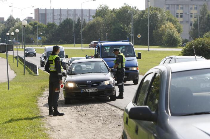 Policijos reidas Liepojos gatvėje