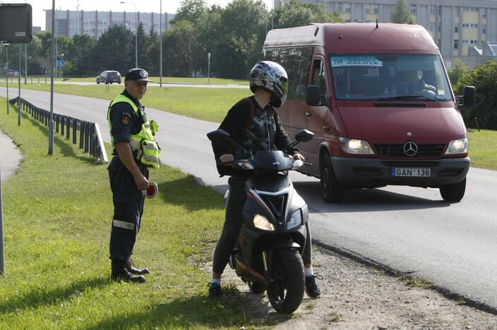 Policijos reidas Liepojos gatvėje