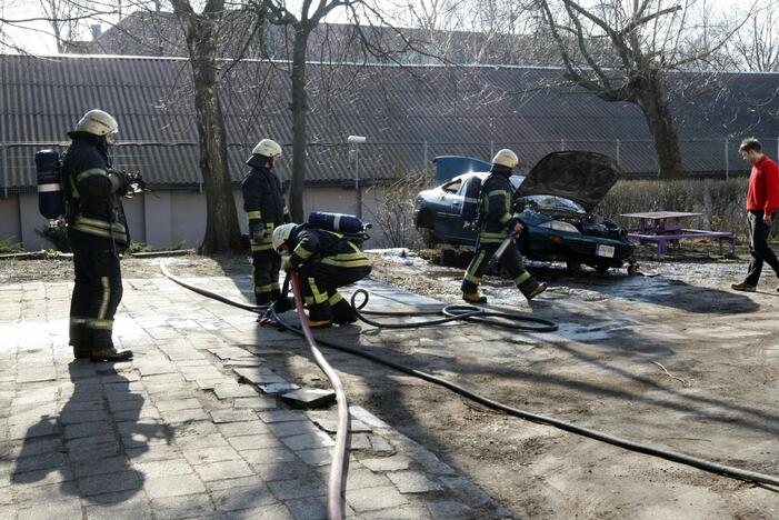 Automobilio gaisras Karklų gatvėje