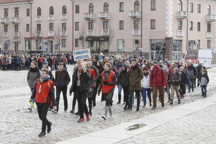 Skautų žygis Klaipėdoje