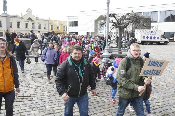 Skautų žygis Klaipėdoje