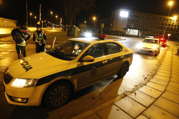 Naktinis policijos reidas Klaipėdos gatvėse