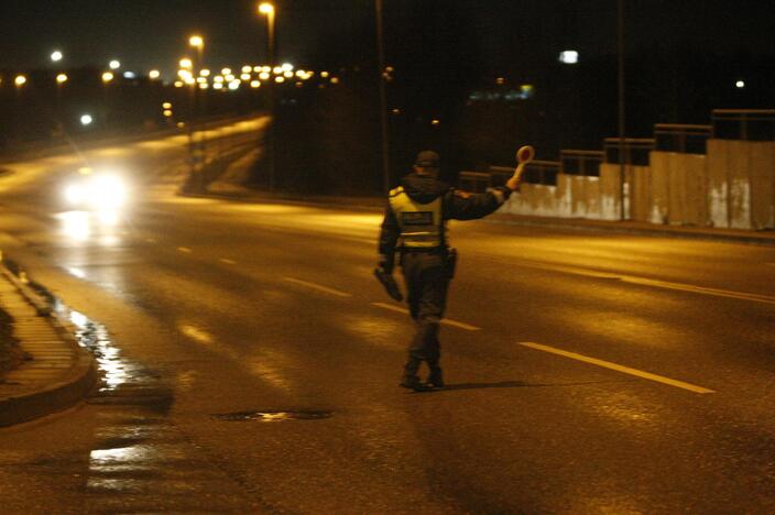 Naktinis policijos reidas Klaipėdos gatvėse