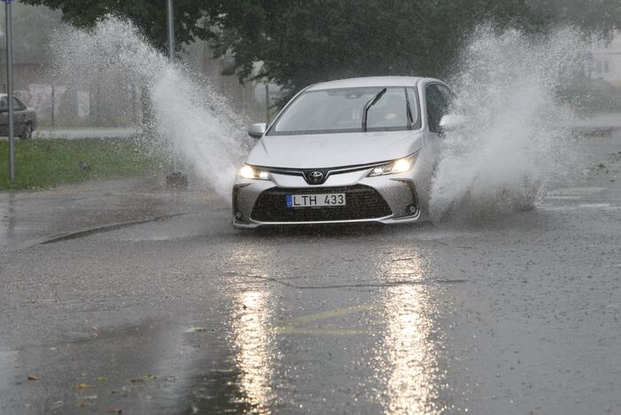 Klaipėdoje siautėja štormas: virsta medžiai, ugniagesiai vos spėja suktis