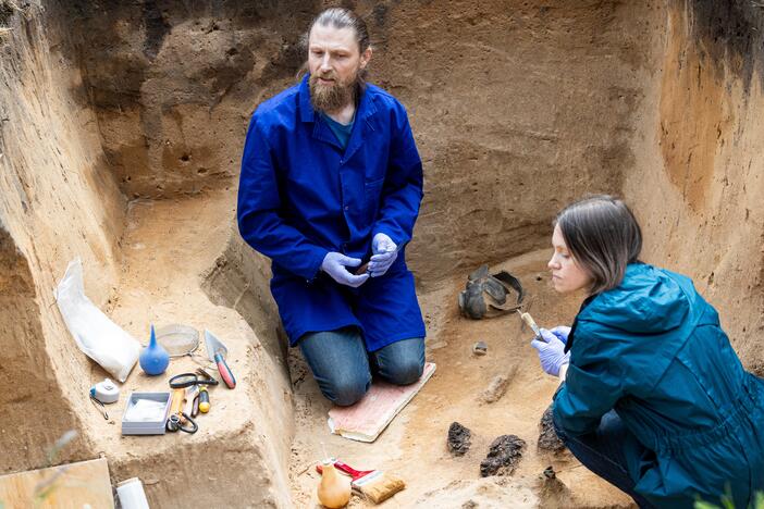 Verkių dvarvietėje pristatomas archeologinis atradimas