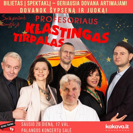 „Kitoks teatras“ pristato svaiginančią komediją „Profesoriaus klastingas tirpalas“