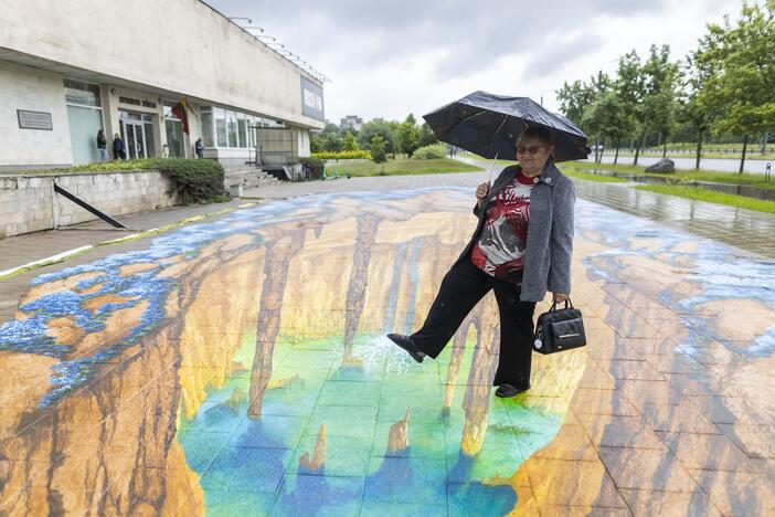 Vilniuje pristatytas didžiausias Lietuvoje 3D piešinys