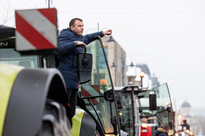 Protestuojantys ūkininkai Vilniuje