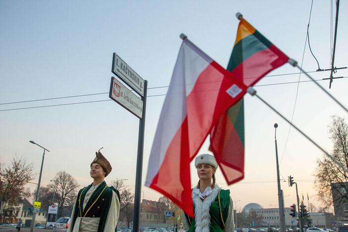 Atidengta L. Kačynskio vardo gatvės lentelė