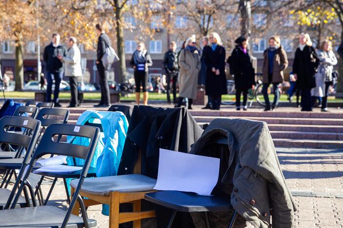 Aktorių protesto akcija prie Seimo