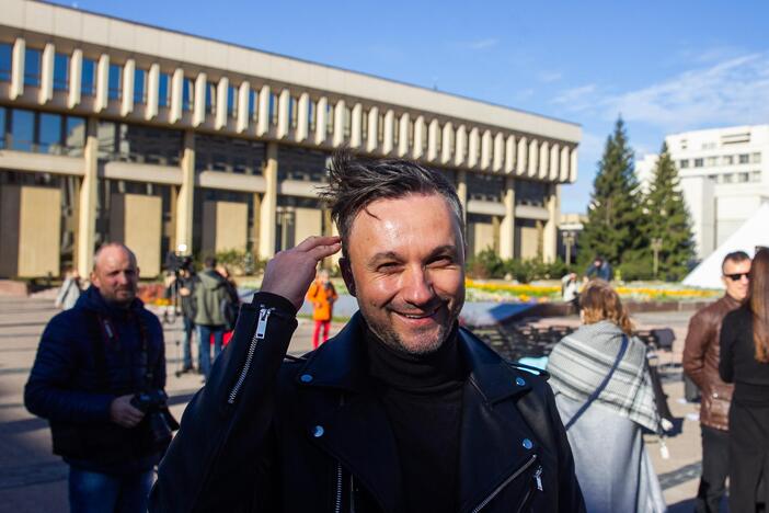 Aktorių protesto akcija prie Seimo