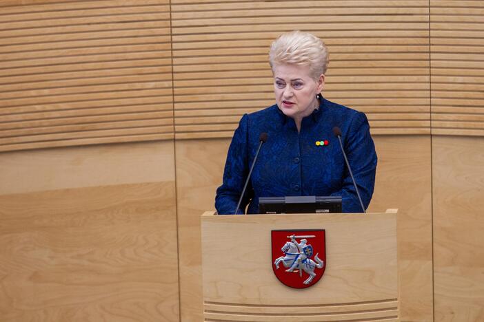 D. Grybauskaitės paskutinis metinis pranešimas