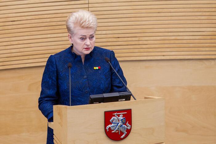 D. Grybauskaitės paskutinis metinis pranešimas