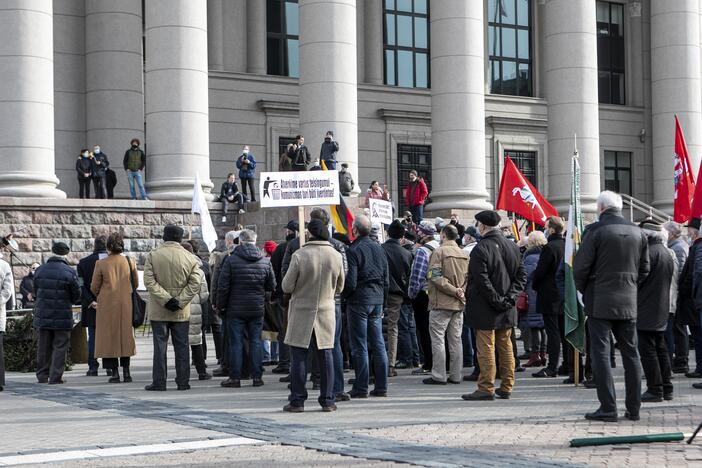 Prie Seimo – A. Jakubausko palaikymo mitingas