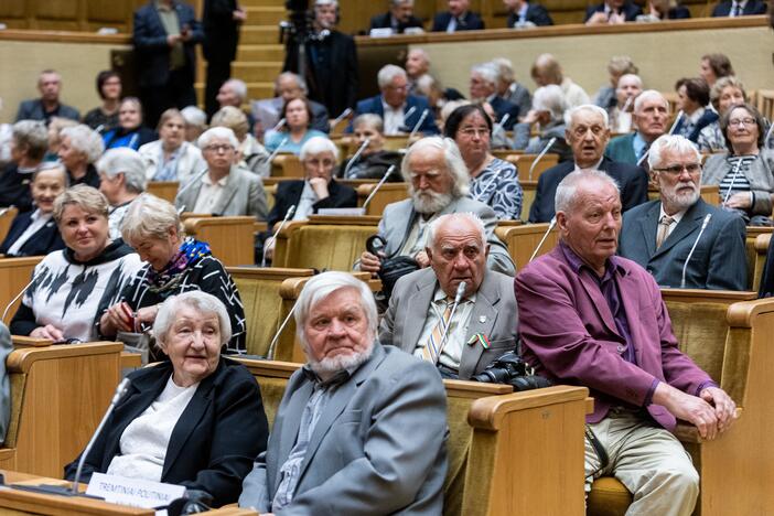 Gedulo ir vilties bei Okupacijos ir genocido dienų minėjimas Seime