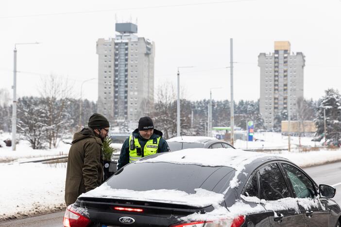 Policijos ir miškininkų akcija Vilniuje