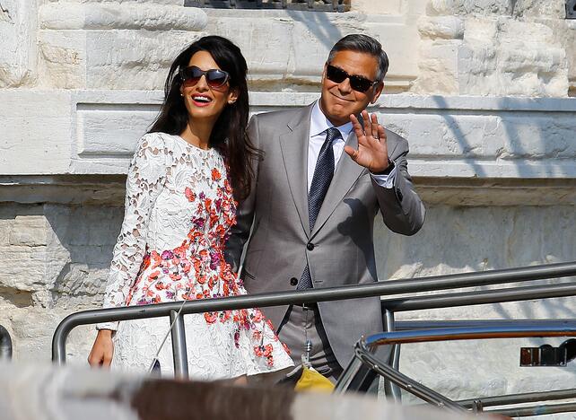 2014 m. Venecijoje susituokė George’as Clooney ir Amal Alamuddin