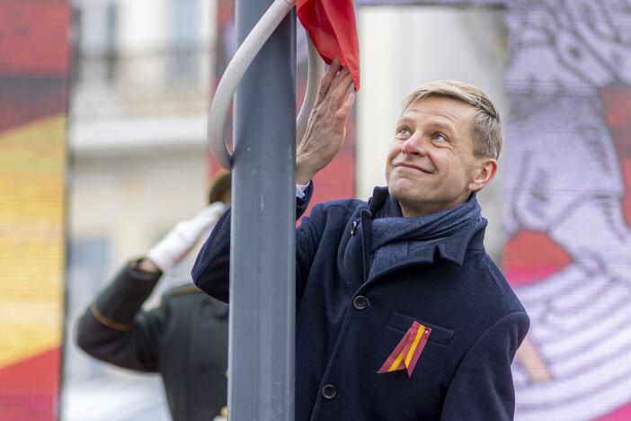 Vilniuje – iškilminga vėliavų pakėlimo ceremonija