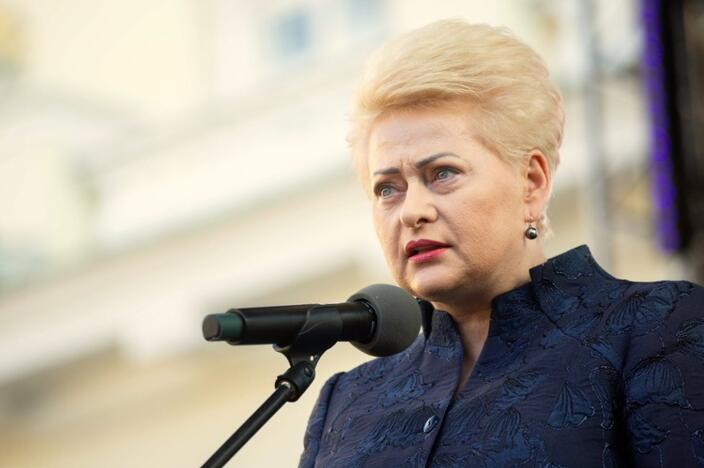 D. Grybauskaitės žinutė Rusijai: pakėlę kardą nuo jo ir nukentės